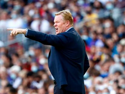 Koeman, durante el partido.