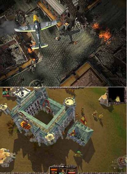 Dos imágenes del videojuego <i>Sombras de guerra.</i>