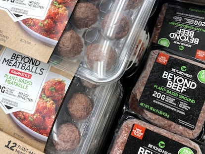 Productos de Beyond Meat en un supermercado de Estados Unidos.