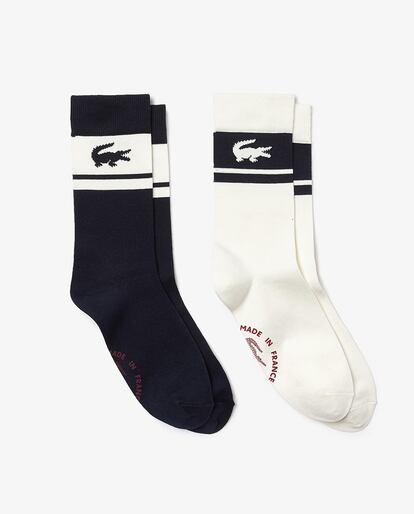 Para las amantes de la estética retro pero con un toque depurado, nada como estos calcetines unisex en blanco y negro de Lacoste.

40€