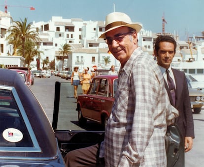 El empresario, constructor y promotor de viviendas, José Banús, en Marbella en 1984.