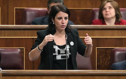 Adriana Lastra, en el Congreso, el 29 de noviembre de 2017.