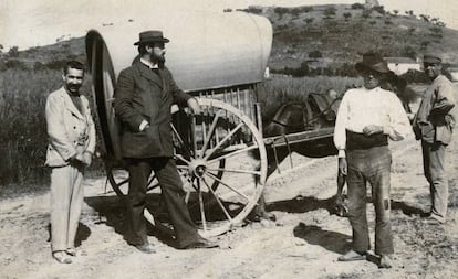 Fotografía de Archer M. Huntington, de perfil, de viaje por España en 1892.