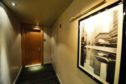 Puerta de la suite 2806 del hotel Sofitel de Nueva York donde se alojaba el director gerente del FMI.