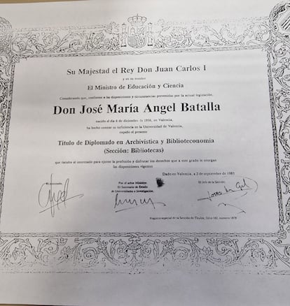 El título que denuncia la comisión Antifraude de Valencia al que ha tenido acceso EL PAÍS.