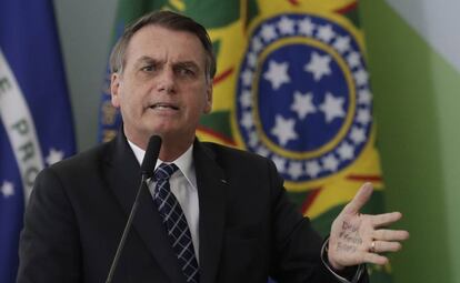 Bolsonaro, la semana pasada en Brasilia.
