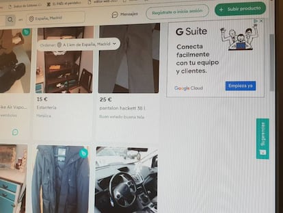 Web de Wallapop, en una imagen de archivo.