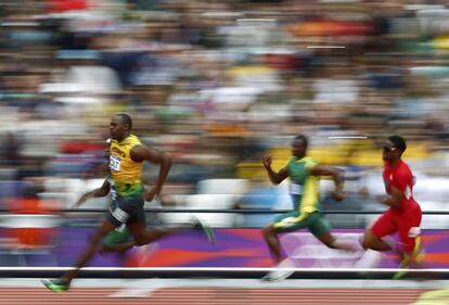 Usain Bolt , en la primera ronda de los 200m.