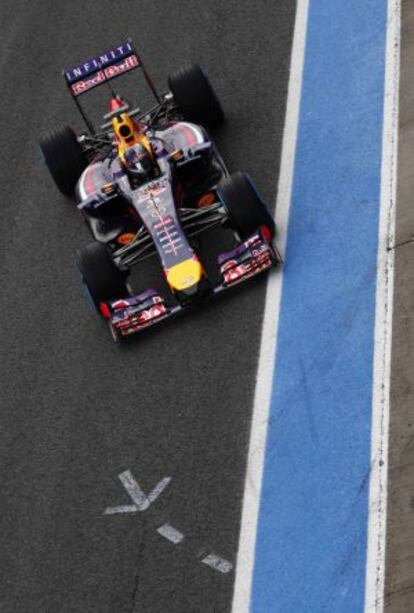 Sebastian Vettel, durante los entrenamientos en Jerez