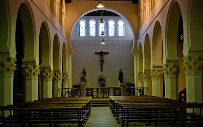 Interior de la antigua sinagoga mayor de Segovia.