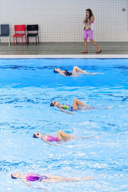 CAR Sant Cugat del Vaslles. Entrenamiento de la selección española de natación sincronizada con vistas al mundial de Kazan 2015