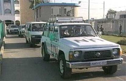 El convoy de inspectores abandona esta mañana su cuartel general en Bagdad.