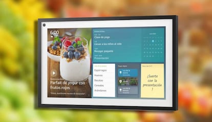 Amazon Echo Show con fondo