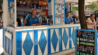 Kiosco de horchata Miguel y José en El Retiro.