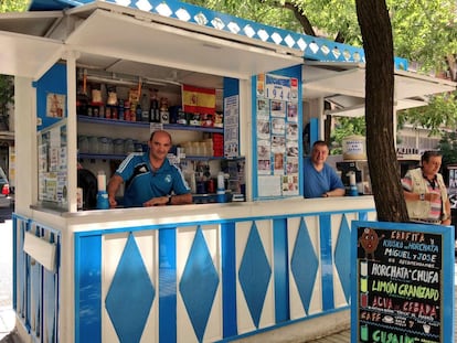 Kiosco de horchata Miguel y José en El Retiro.