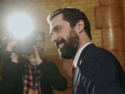 Roger Torrent, este martes en el Parlament.