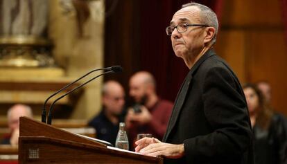 Joan Coscubiela, en el Parlament.