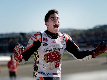 Márquez, tras ganar el Mundial.