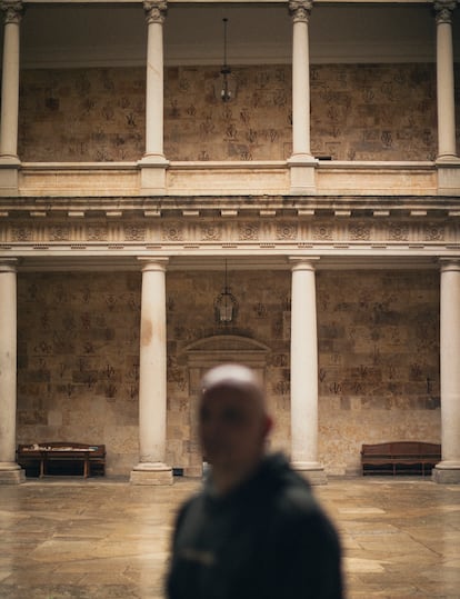 Juan Antonio González Iglesias, en la Facultad de Filología de la Universidad de Salamanca.