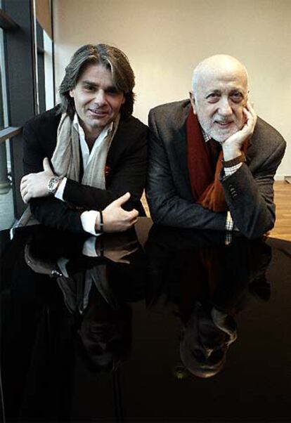 Ion Marin (izquierda) y Pier Luigi Pizzi, ayer en el Real.