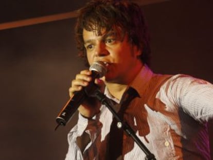 Jamie Cullum en el concierto que ofreció en el Festival de Jazz de San Sebastián en 2009. 