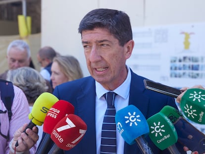 El vicepresidente de la Junta, Juan Marín, este lunes, en Sevilla.
