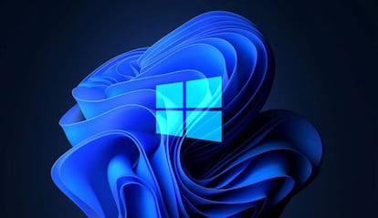 Fondo de escritorio de Windows 11 con el logo oficial.