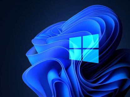 Fondo de escritorio de Windows 11 con el logo oficial.