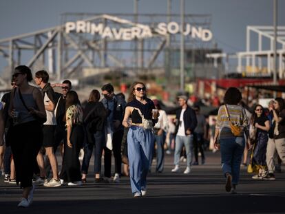 Asistentes a la jornada inaugural del Primavera Sound 2024, este miércoles.