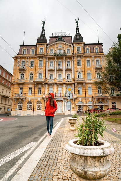 Una de las calles de la ciudad checa de Mariánské Lázně.