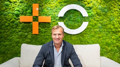 El consejero delegado de MasOrange, Meinrad Spenger, en la sede de la compañía, en Madrid.