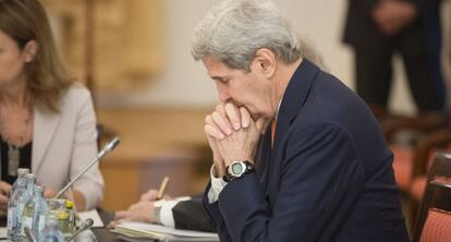 John Kerry, durante las negociaciones.