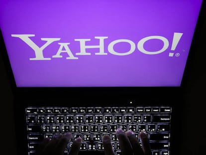 Vista del logo de Yahoo en la pantalla de un ordenador.