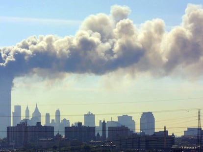 Vista del atentado a las Torres Gemelas el 11 de septiembre de 2001.