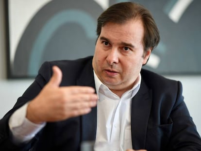 O presidente da Câmara, Rodrigo Maia, em Brasília