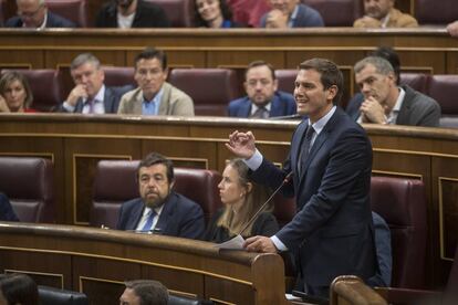 Albert Rivera en el Congreso de los Diputados.