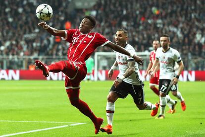 David Alaba controla el balón en el partido contra el Besiktas del pasado miércoles.