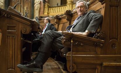 Xavier Trias, alcalde de Barcelona, en el Pleno del Ayuntamiento.