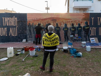 Los vecinos del barrio murciano de Santiago el Mayor se manifestaron el 12 de marzo para pedir la absolución de los tres jóvenes acusados de causar disturbios en 2017.