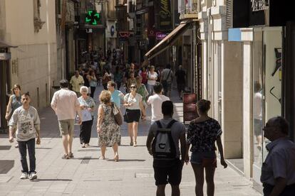 La calle Mayor de Lleida.