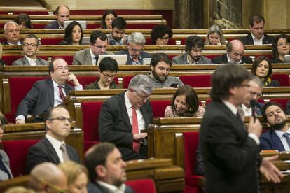 Sesión de control en el Parlament.