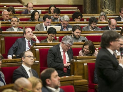 Sesión de control en el Parlament.