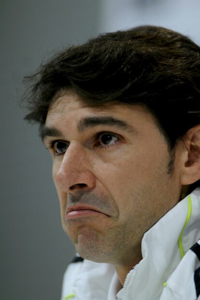 Aitor Karanka durante la rueda de prensa prevía a la penúltima jornada de Liga.