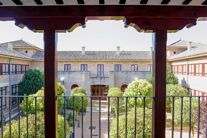 Vista de la terraza del Palacio de Valdeparaíso de Almagro, en Ciudad Real, donde estará la sede de la primera escuela de gastronomía cinegética del mundo. Imagen proporcionada por la asociación Asiccaza.