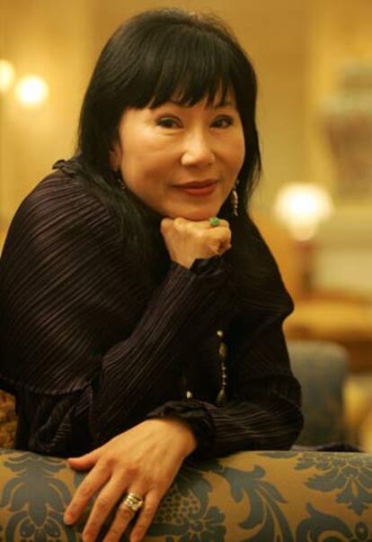 Amy Tan, ayer en Madrid.