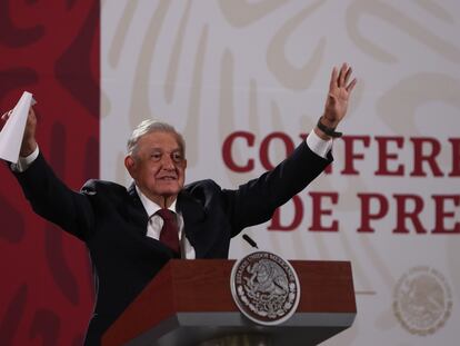 López Obrador durante la conferencia de prensa del viernes.