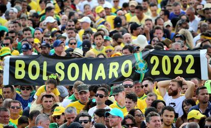 Simpatizantes de Bolsonaro en la toma de posesión en enero pasado.