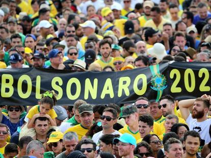 Simpatizantes de Bolsonaro en la toma de posesión en enero pasado.