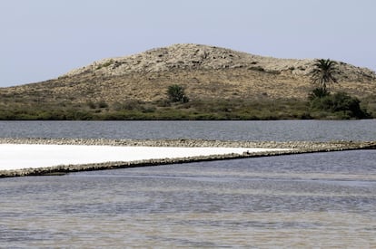 Las salinas del Rasall, situadas junto a una duna fósil, cuentan con un puesto de observación de aves.  