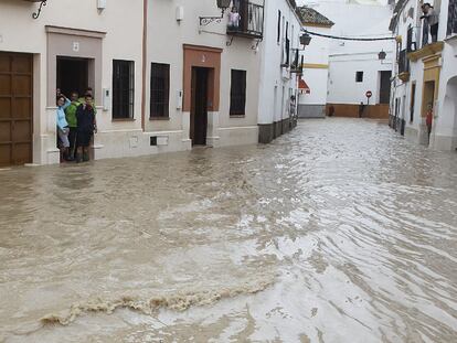 Inundaciones provocadas por el desbordamiento del río Genil en Écija (Sevilla).